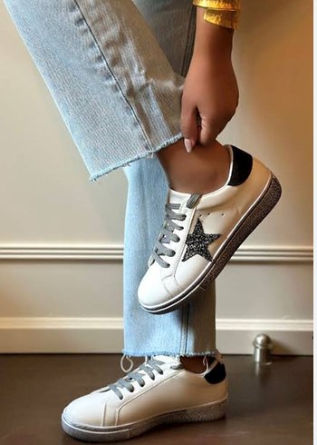Golden Goose Deluxe Beyaz Denim Sneakers