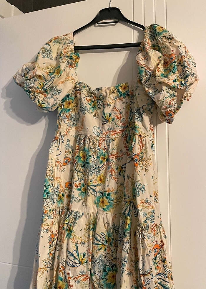 cicekli elbise - Görsel 4