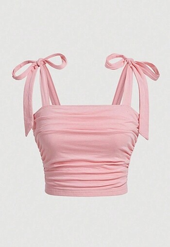 pembe fiyonk askılı crop