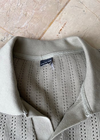 xxl Beden Gri Örgü Kolsuz Erkek Polo Tişört