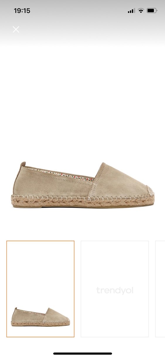 Bej Süet Dolgu Topuklu Kadın Espadril - Görsel 3