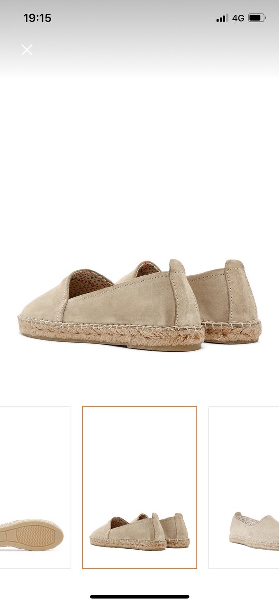 Bej Süet Dolgu Topuklu Kadın Espadril - Görsel 2