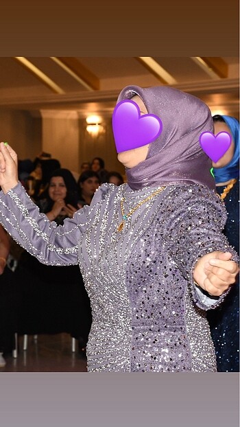 Abiye Lila mor elbise