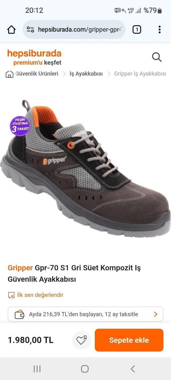 gripper marka iş güvenliği ayakkabısı - Görsel 5