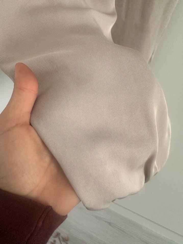 Bej Rahat Kesim Kadın Pantolon - Görsel 4