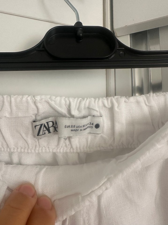 Kadın Beyaz Keten Midi Pantolon - Görsel 2