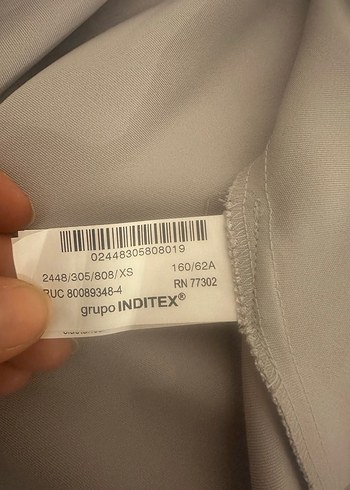 Gri Uzun Drapeli Kadın Etek - Görsel 2