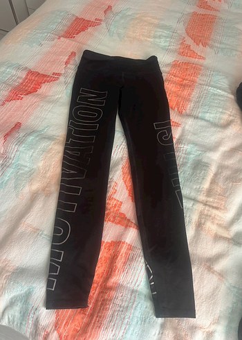 H&M marka Siyah Baskılı Spor Tayt - Görsel 2