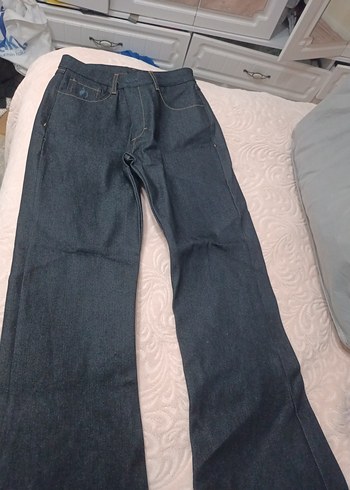 Lacivert Midi Kadın Denim Pantolon