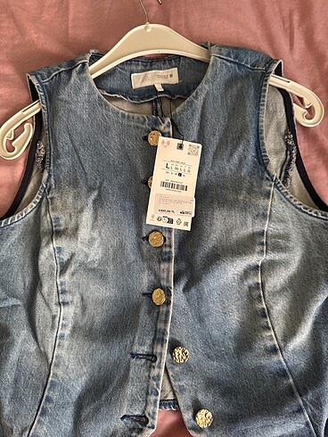 l Beden mavi Renk ZARA KOT YELEK