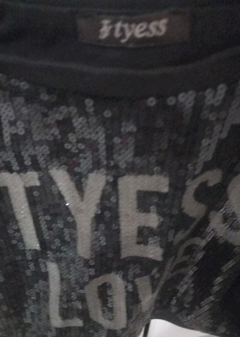 Tyess Kız Çocuk Siyah Payetli Sweatshirt