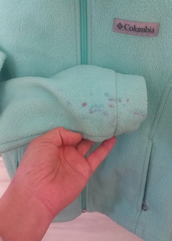 Kız Çocuk Turkuaz Fermuarlı Polar Ceket - Görsel 3