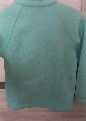 Kız Çocuk Turkuaz Fermuarlı Polar Ceket - Görsel 4