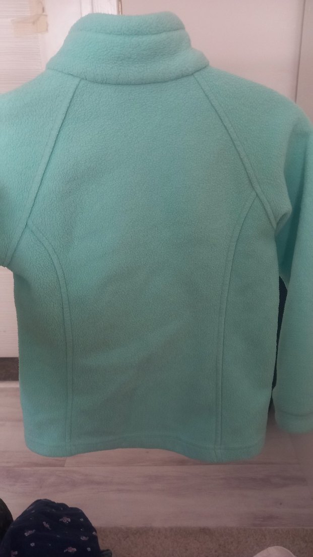 Kız Çocuk Turkuaz Fermuarlı Polar Ceket - Görsel 4