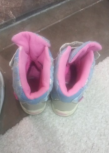 Kız Çocuk Çok Renkli Bağcıklı ve Cırtlı Spor Ayakkabı - Görsel 4