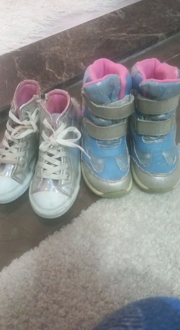 Kız Çocuk Çok Renkli Bağcıklı ve Cırtlı Spor Ayakkabı - Görsel 5