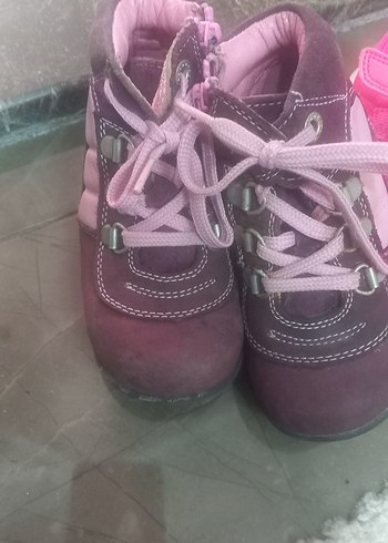 Kız Çocuk Pembe Cırtlı Spor Ayakkabı - Görsel 2