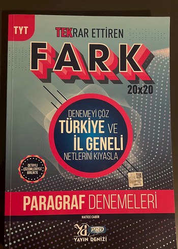 Yayın Denizi Pro TYT Fark Paragraf Denemeleri Detaylı Çözümlü