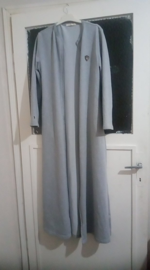 Gri Uzun Kadın Kaban - Görsel 2