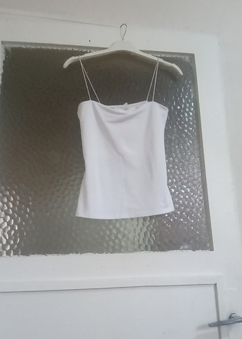 Beyaz Straplez İnce Askılı Kadın Atlet - Görsel 2