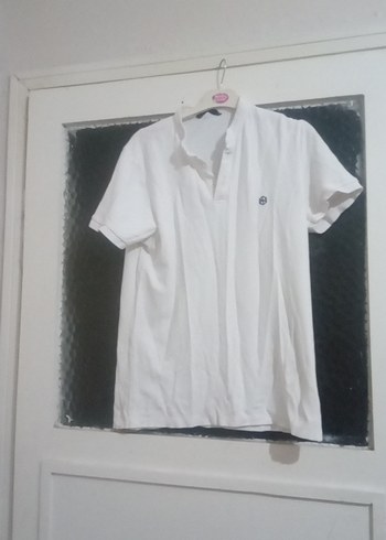 Erkek Beyaz Kısa Kollu Polo Tişört - Görsel 2