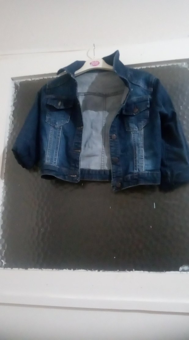 Düğmeli Kadın Mavi Denim Ceket - Görsel 2