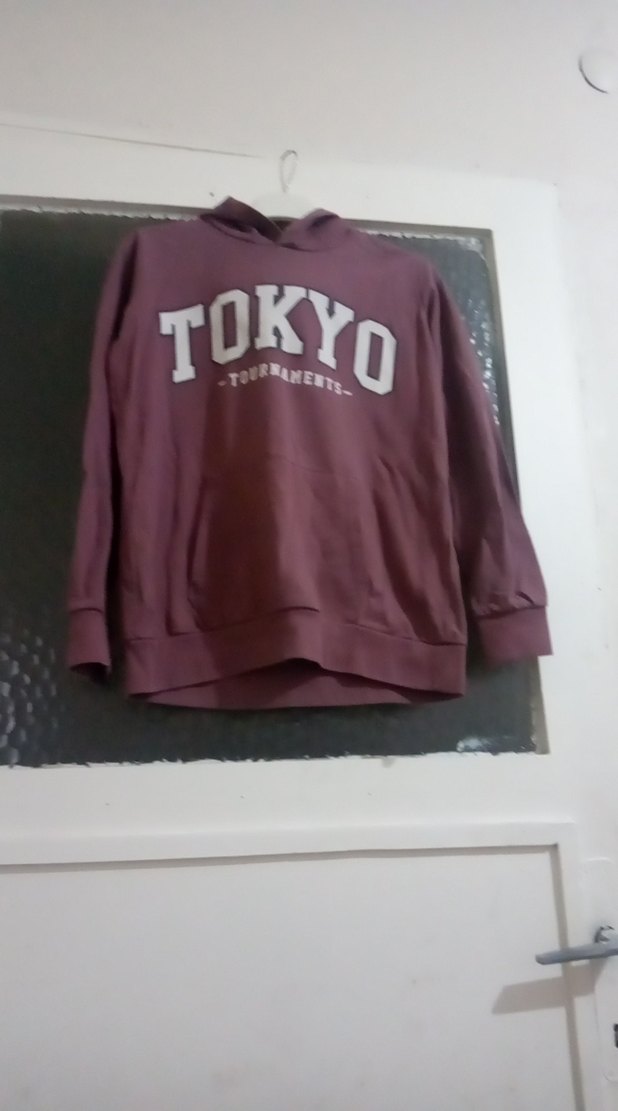Bordo Kapüşonlu Kadın Sweatshirt - Görsel 2