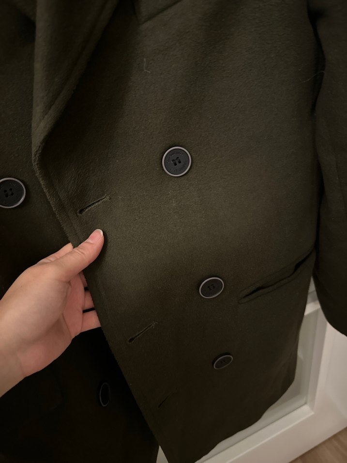 Düğmeli Kahverengi Süet Erkek Kaban - Görsel 4