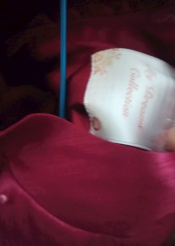 Bordo Uzun Kollu Vintage Kadın Abiye - Görsel 3