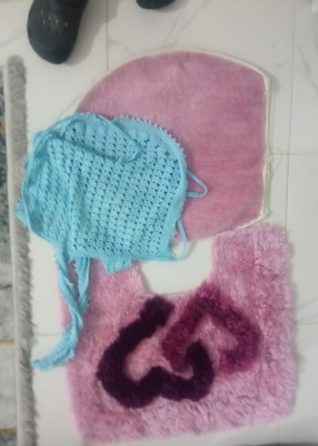 Çocuklar için örgü uyku aksesuarları seti - Görsel 2