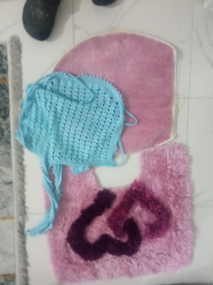 Çocuklar için örgü uyku aksesuarları seti - Görsel 2