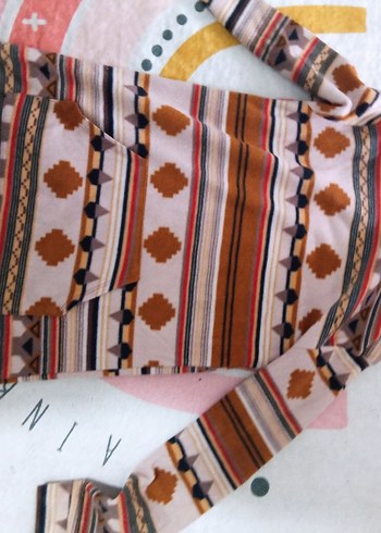 Bohem Çok Renkli Kapüşonlu Kız Panço - Görsel 2