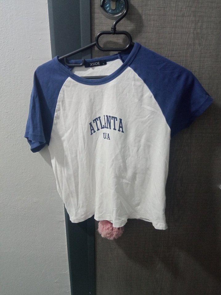 Kız Çocuk Mavi Beyaz Pamuklu Tişört - Görsel 3