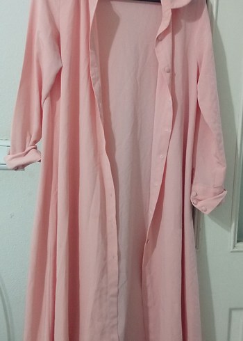 Pembe Uzun Kadın Sabahlık