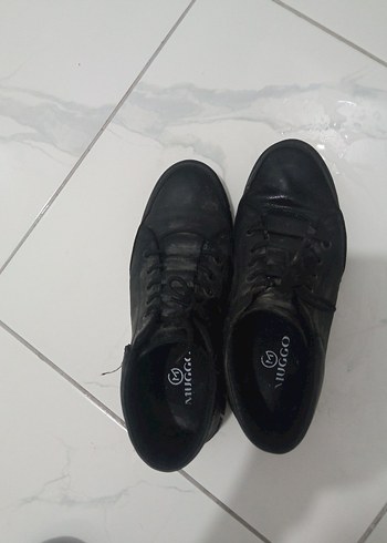 Siyah Kadın Dolgu Topuklu Spor Ayakkabı - Görsel 5