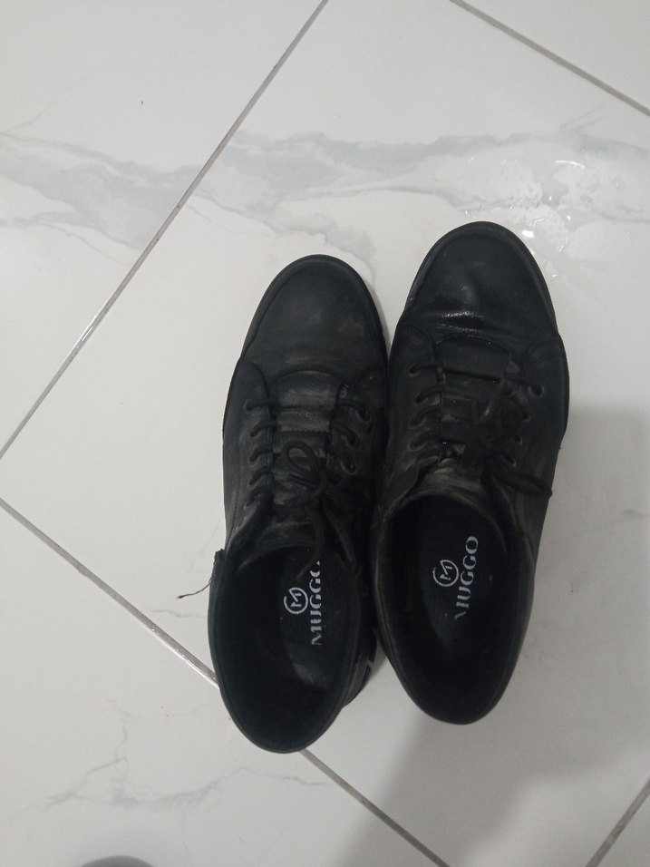 Siyah Kadın Dolgu Topuklu Spor Ayakkabı - Görsel 5