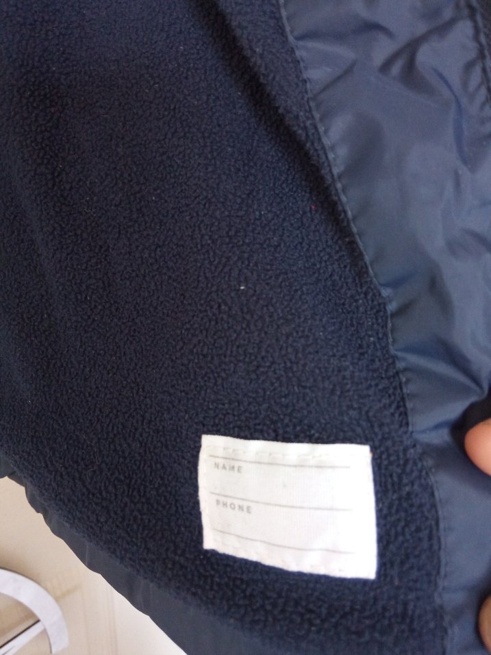 Erkek Çocuk Mavi Kapüşonlu Kemerli Mont - Görsel 2