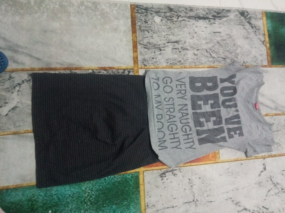 Gri Örgü Midi Hamile Etek ve tisort - Görsel 2