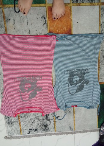 Pamuklu Çizgili Hamile Tişörtü - Görsel 2