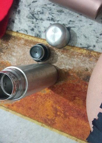 Gri ve Camel Renkli Çocuk Termosu - Görsel 2