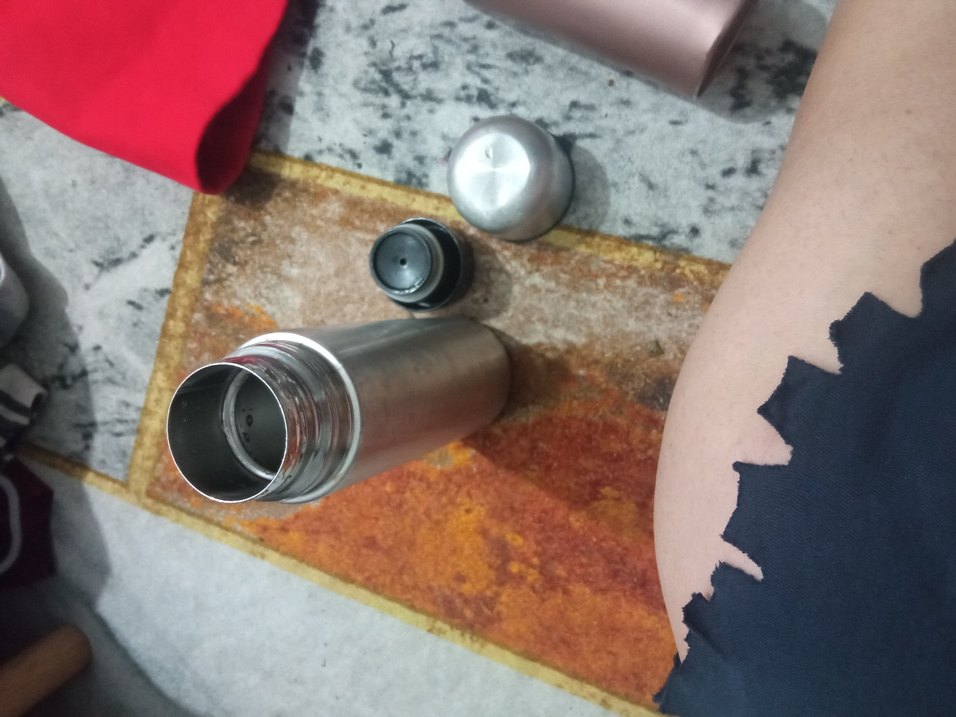 Gri ve Camel Renkli Çocuk Termosu - Görsel 2