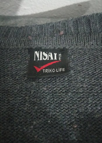 Nike Gri Triko Yün Erkek Kazak