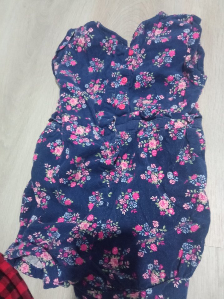 Çiçek Desenli Kız Çocuk Fırfırlı V Yaka Yelek - Görsel 3