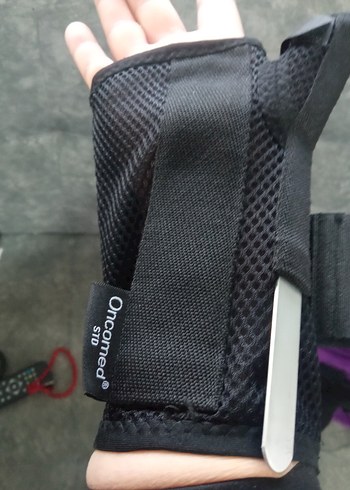 Kadın Mor Biker Eldiveni Velcro Kapatmalı - Görsel 2