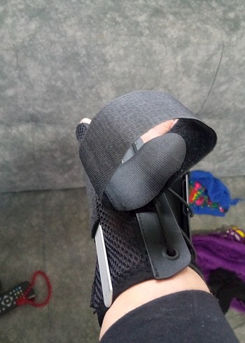 Kadın Mor Biker Eldiveni Velcro Kapatmalı - Görsel 3