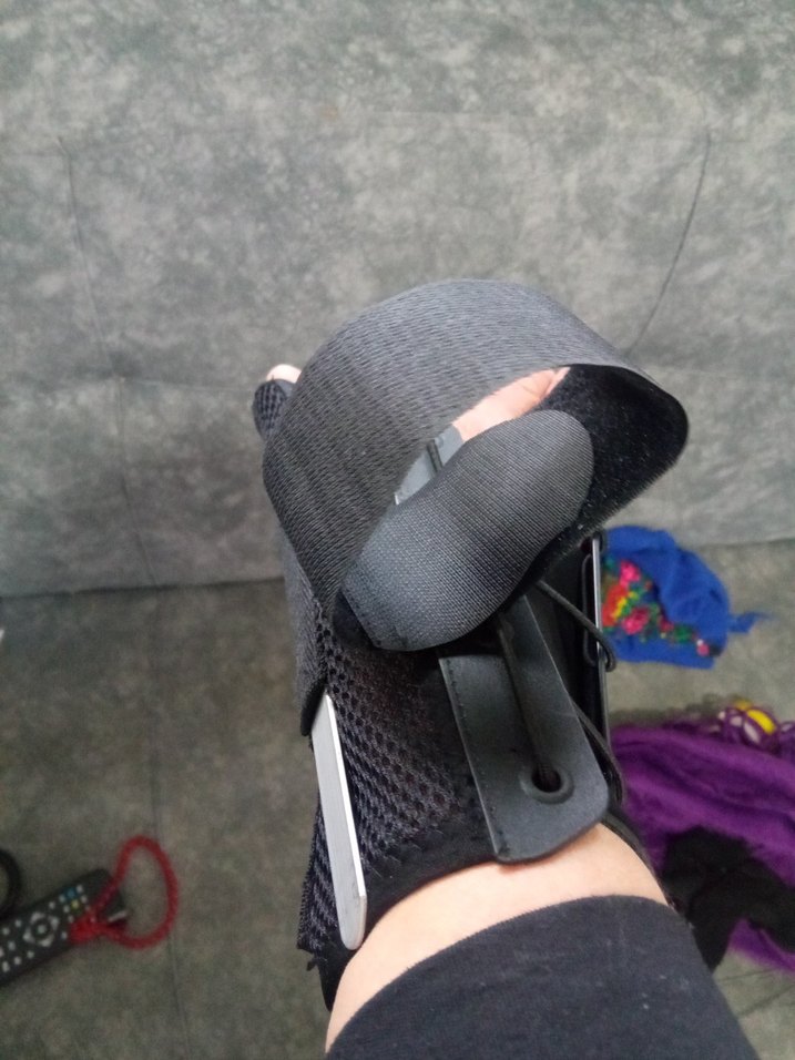 Kadın Mor Biker Eldiveni Velcro Kapatmalı - Görsel 3