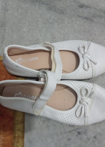 Kız Çocuk Beyaz Tokalı Babet Ayakkabı - Görsel 3