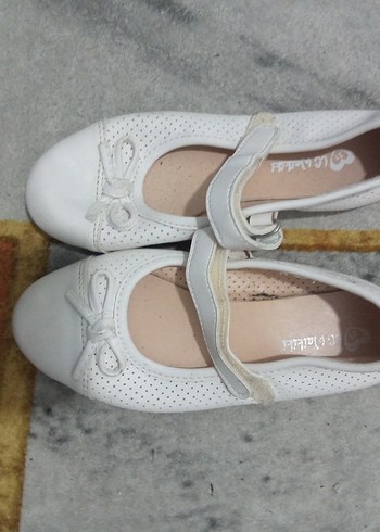 Kız Çocuk Beyaz Tokalı Babet Ayakkabı - Görsel 4