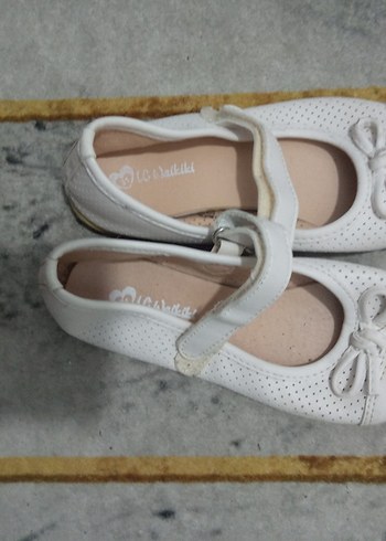 Kız Çocuk Beyaz Tokalı Babet Ayakkabı - Görsel 6