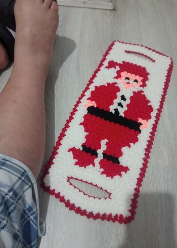 Renkli Noel Baba Desenli Banyo Süngeri - Görsel 3